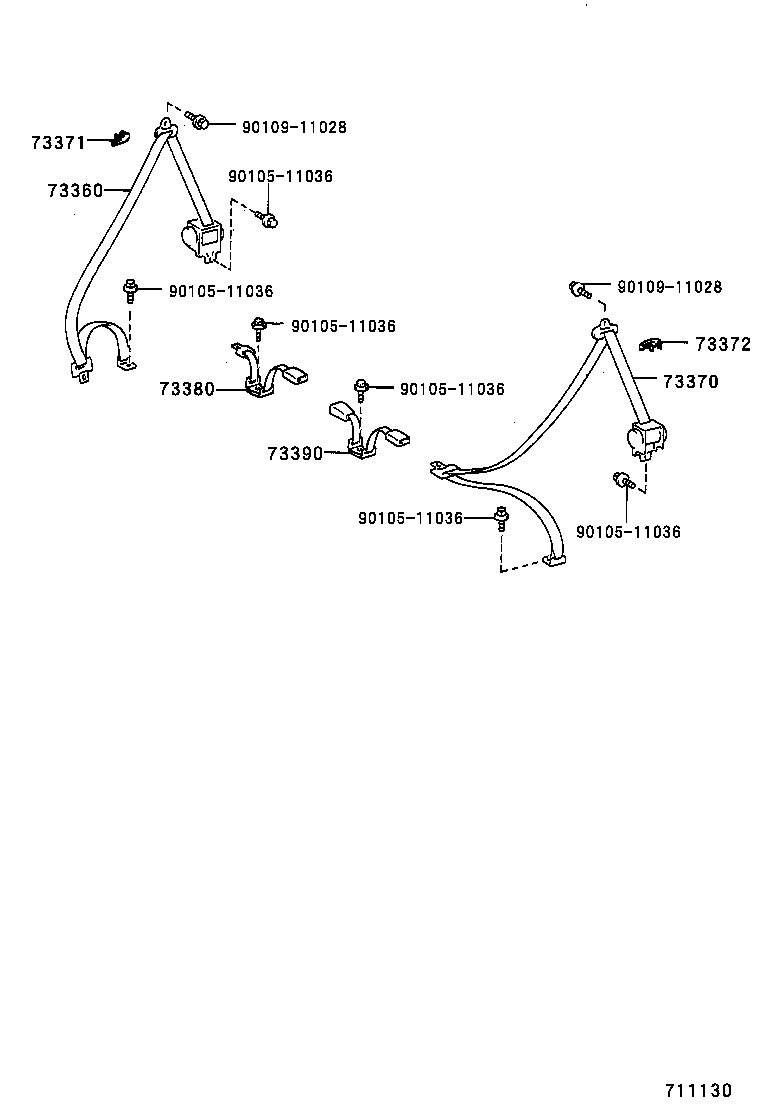 73233-33010-B4 COVER, LAP BELT OUTER ANCHOR product image