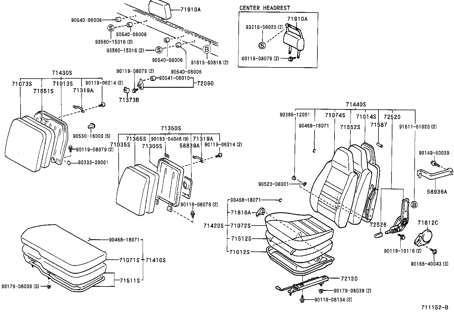 71012-37020 FRAME SUB-ASSY, FRONT SEAT CUSHION, LH product image