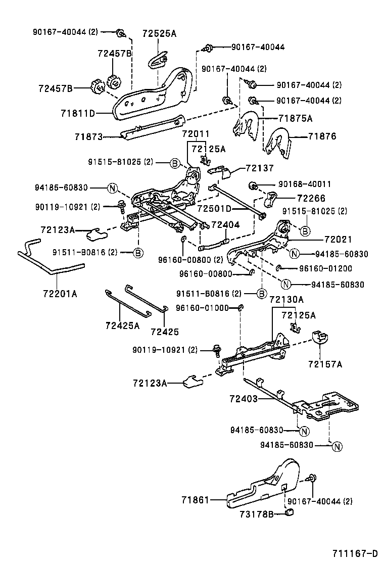 71610-32150 SPRING ASSY, FRONT SEAT CUSHION, RH(FOR SEPARATE TYPE) product image