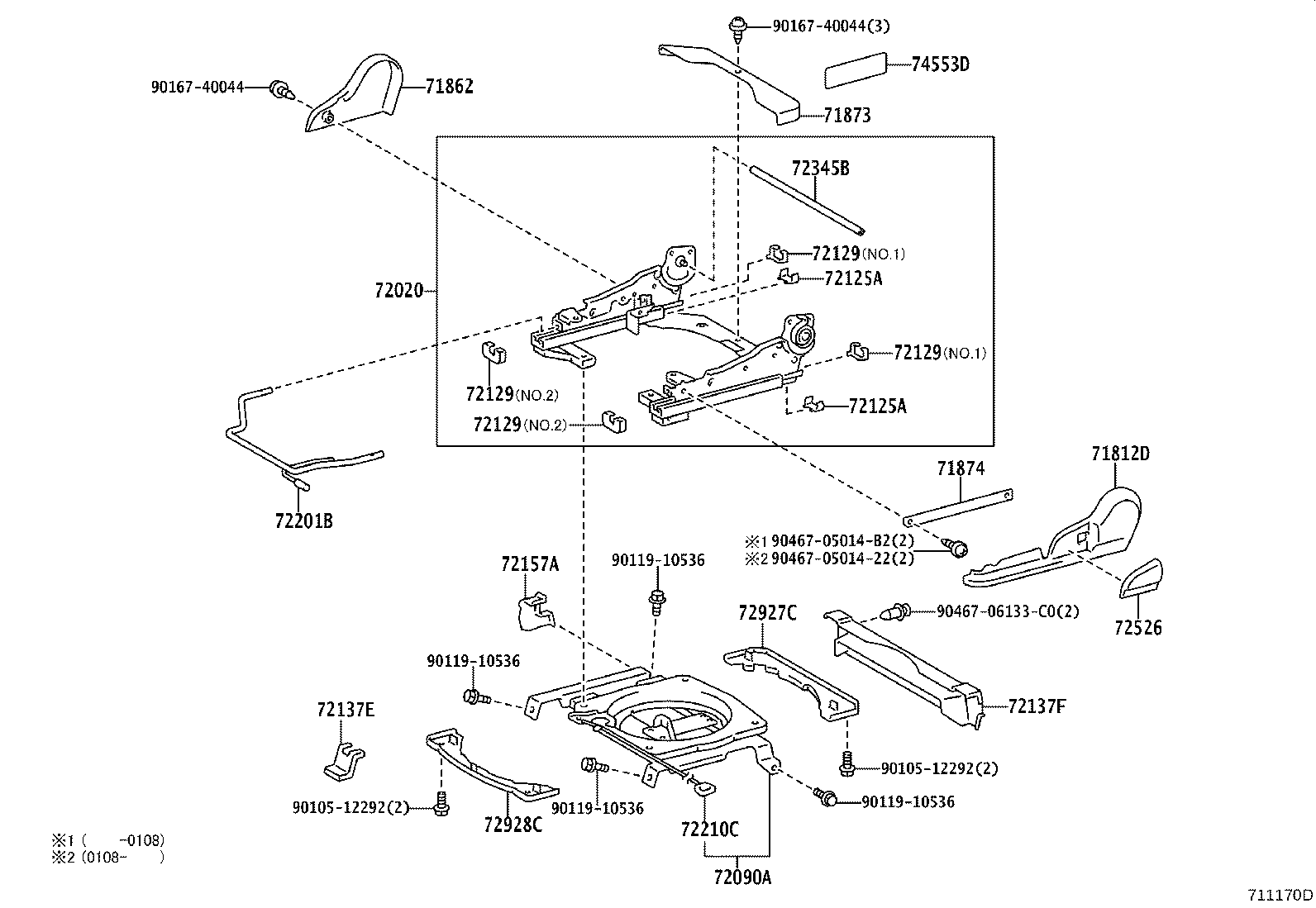 71013-43070 SPRING ASSY, FRONT SEAT BACK, RH(FOR SEPARATE TYPE) product image