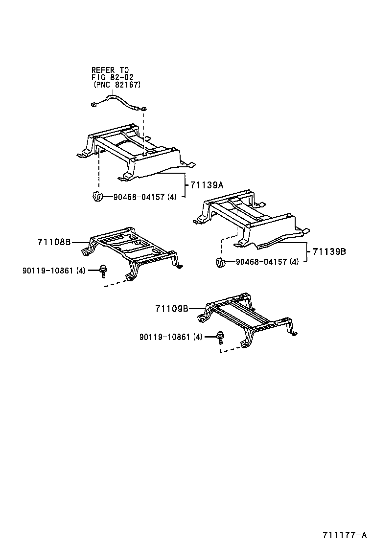 71012-44010 FRAME SUB-ASSY, FRONT SEAT CUSHION, LH product image