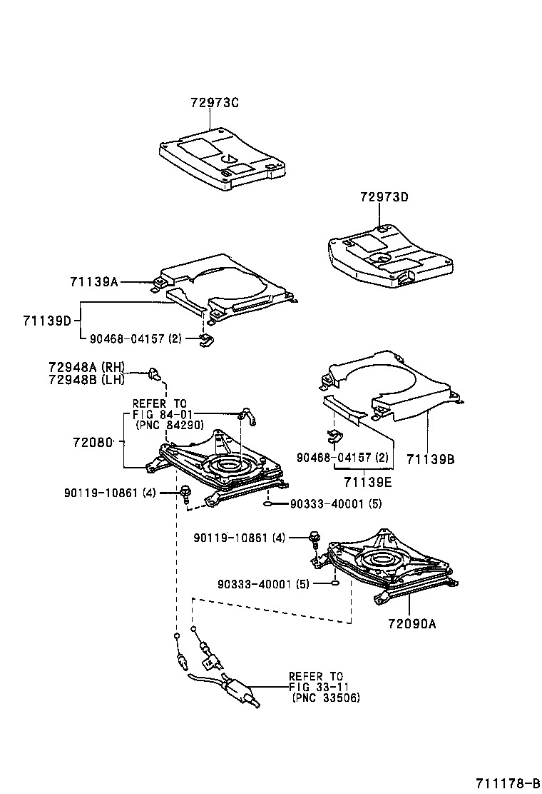 71012-44010 FRAME SUB-ASSY, FRONT SEAT CUSHION, LH product image