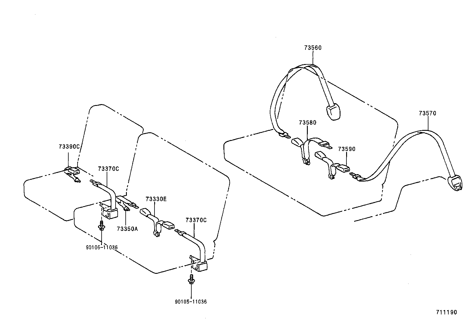73131-26010 BRACKET, SEAT BELT product image