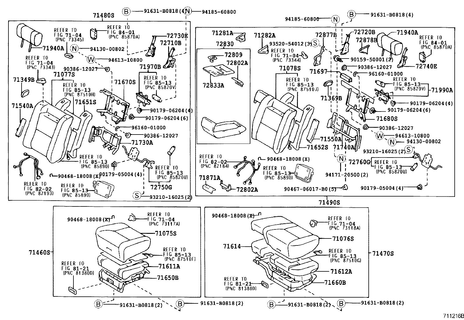 71650-40040 SPRING ASSY, REAR SEAT CUSHION, RH product image