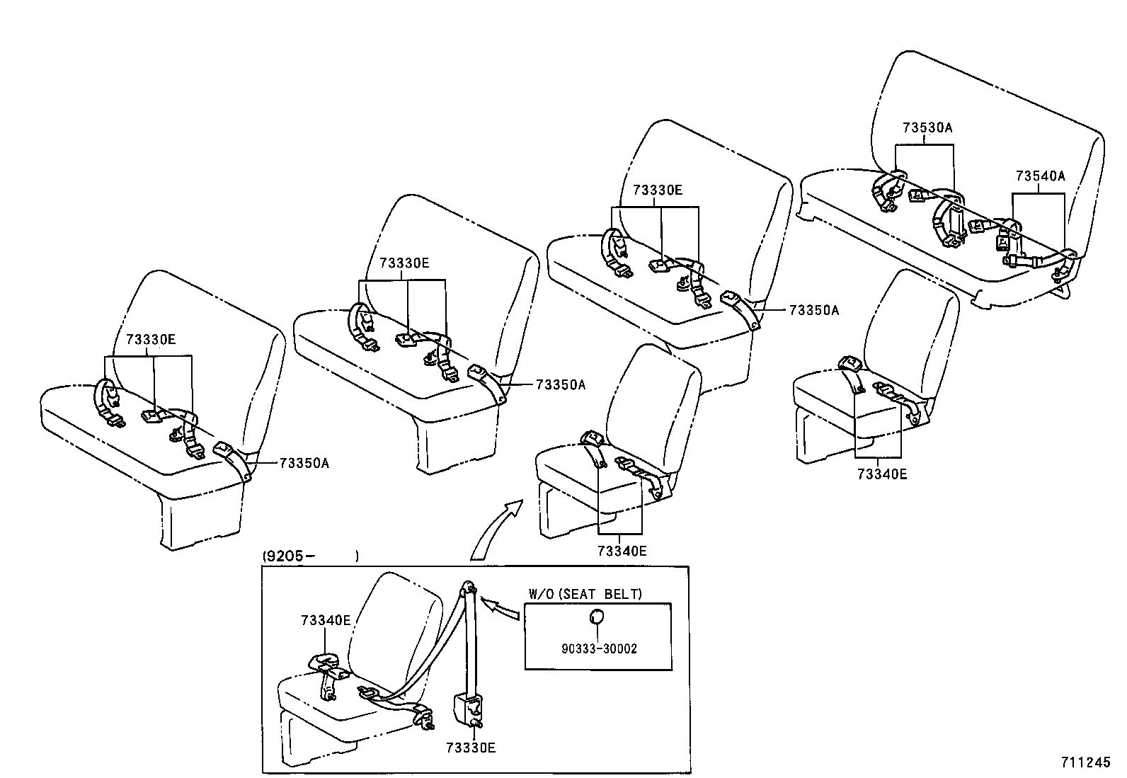 73131-26010 BRACKET, SEAT BELT product image