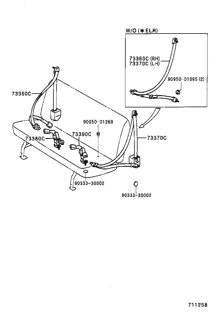 73131-26010 BRACKET, SEAT BELT product image