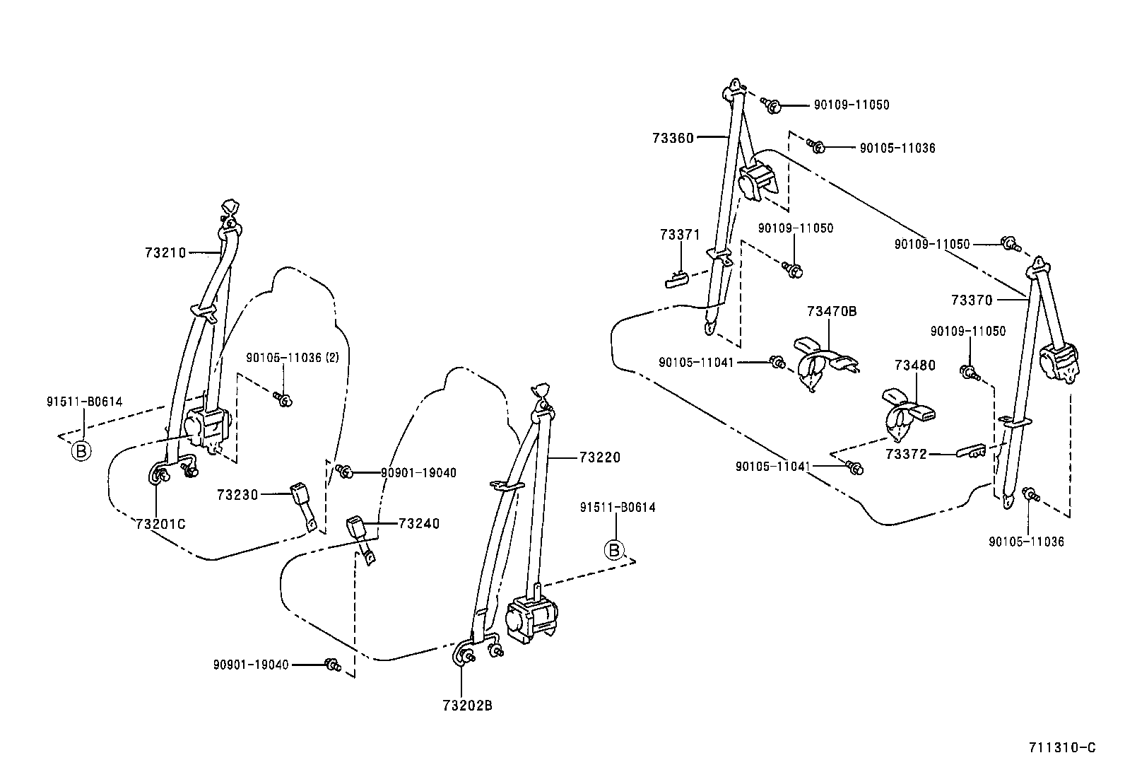 73132-52010 RING, SEAT BELT BRACKET product image