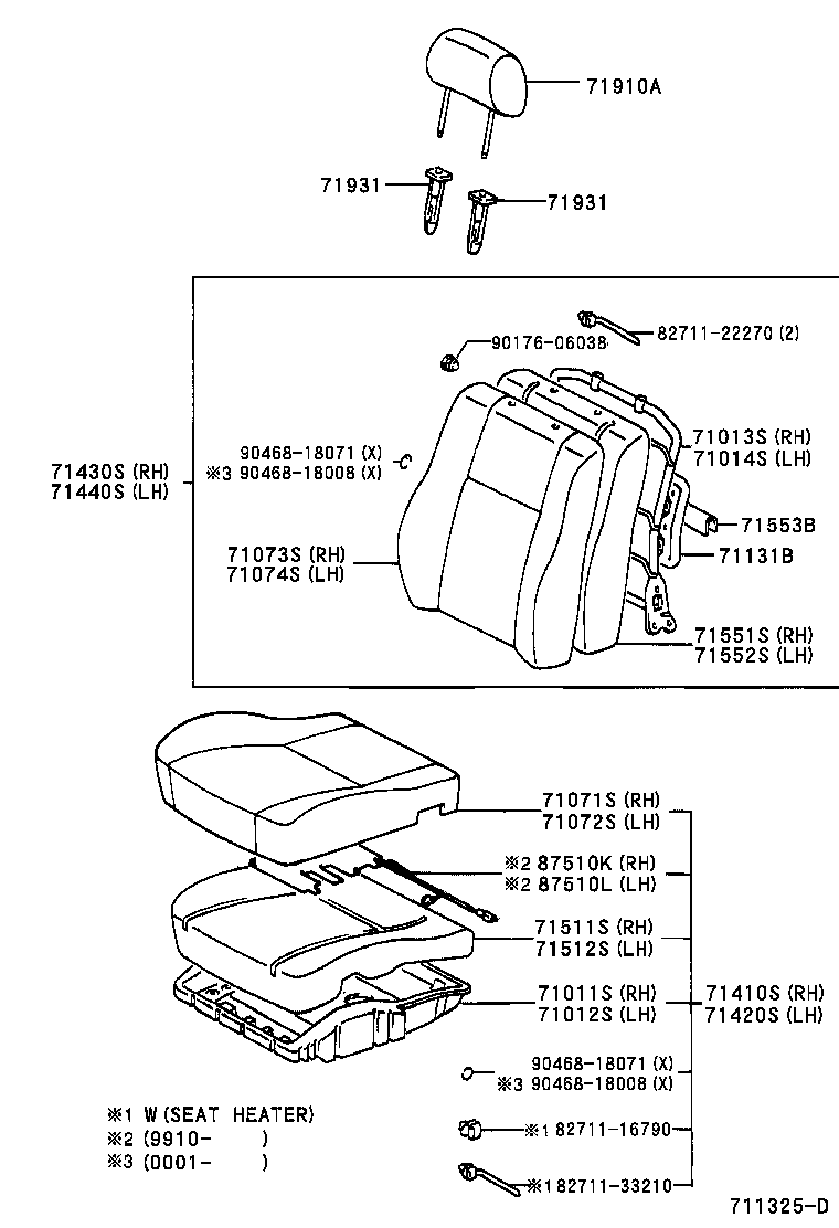 71013-12630 FRAME SUB-ASSY, FRONT SEAT BACK, RH product image