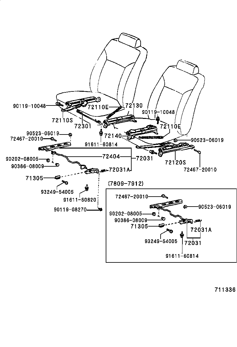 72301-20140 WIRE SUB-ASSY, SEAT TRACK EQUALIZING product image