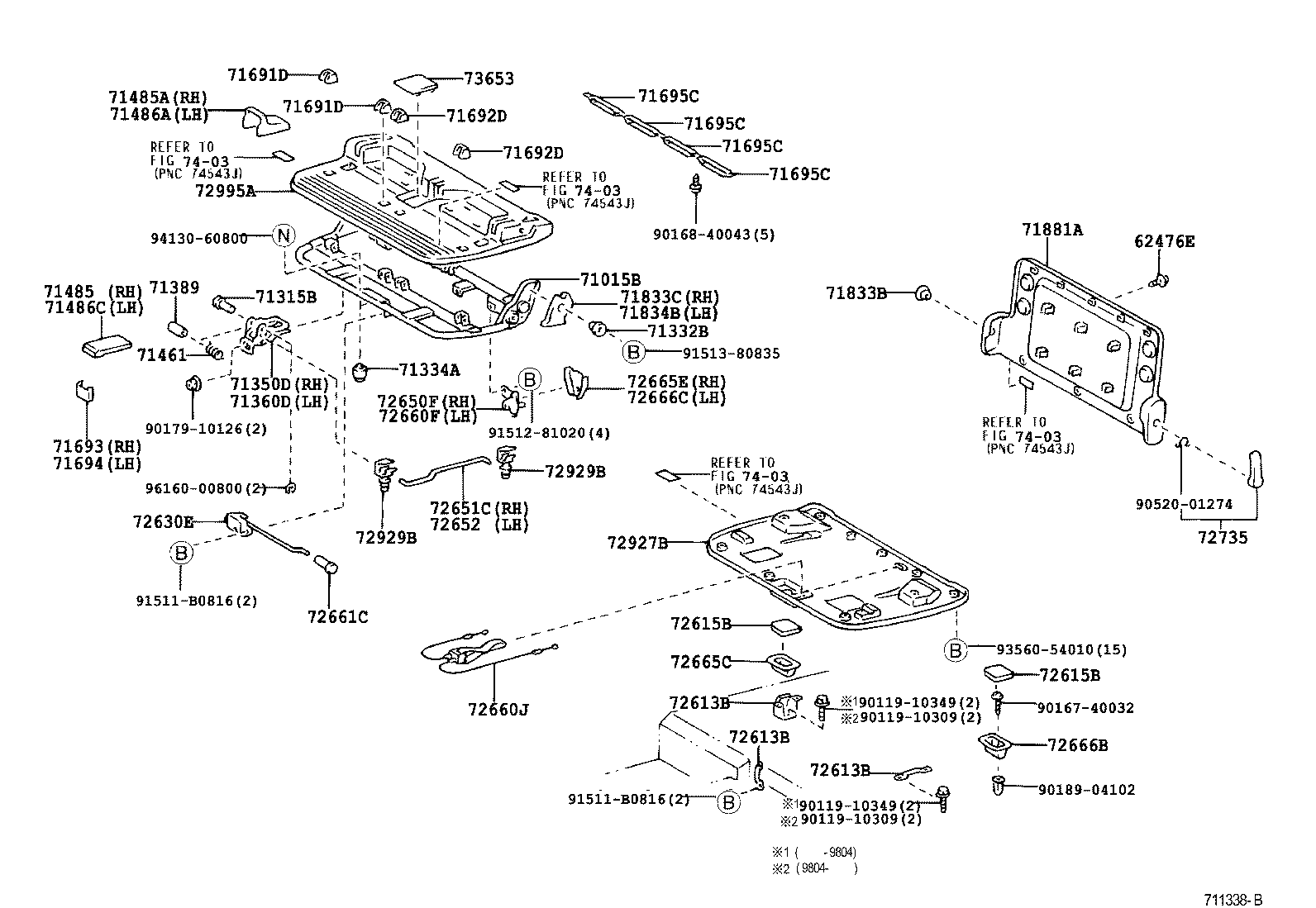 71015-13020 FRAME SUB-ASSY, REAR SEAT CUSHION product image