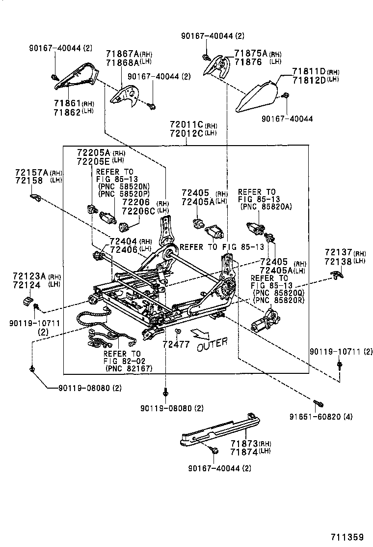 71620-AC010 SPRING ASSY, FRONT SEAT CUSHION, LH(FOR SEPARATE TYPE) product image