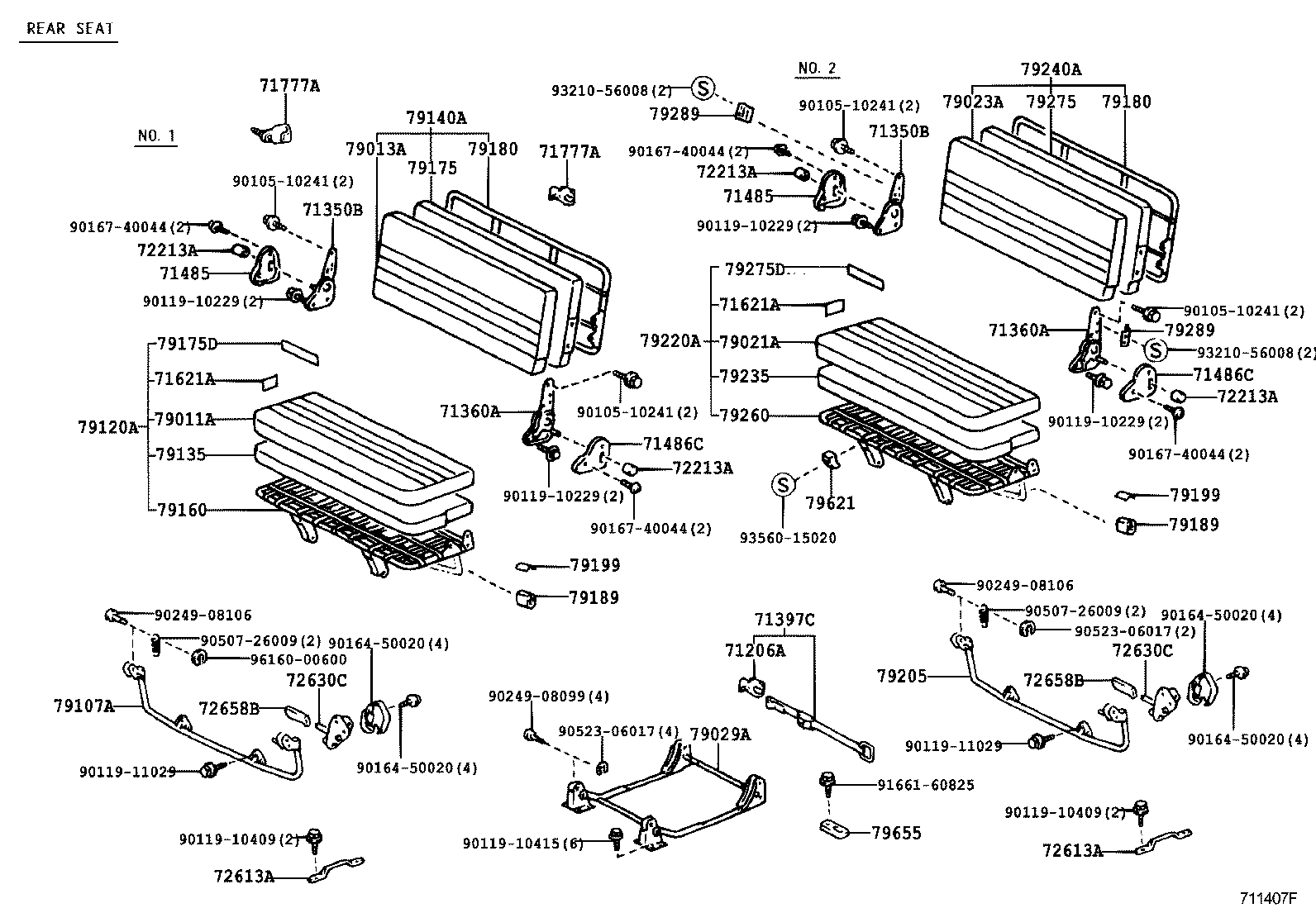 71012-26010 FRAME SUB-ASSY, FRONT SEAT CUSHION, LH product image