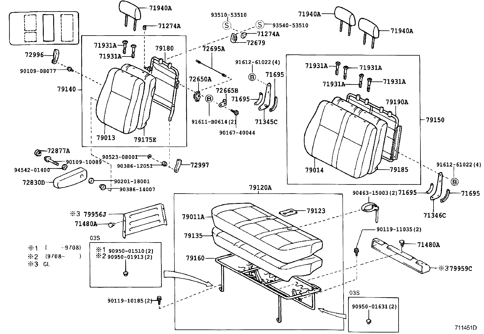 79103-26250 SPRING ASSY, NO.1 SEAT BACK product image