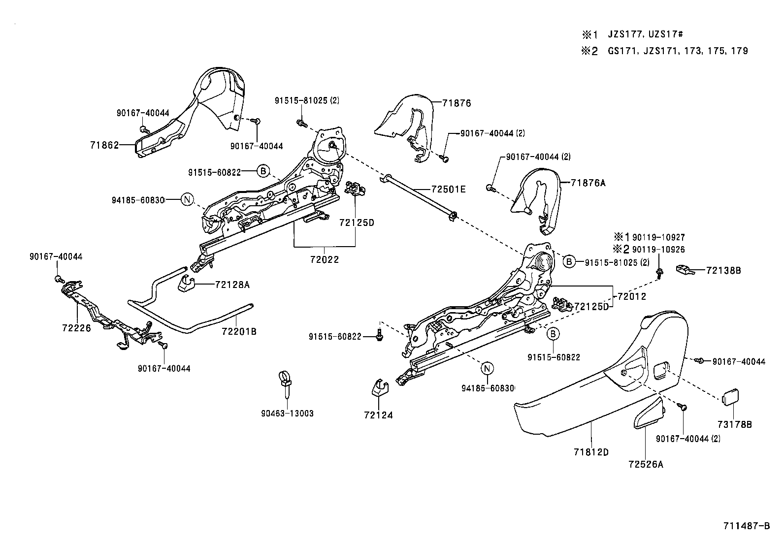 71052-30080 PAD, FRONT SEAT CUSHION, LH (FOR SEPARATE TYPE) product image