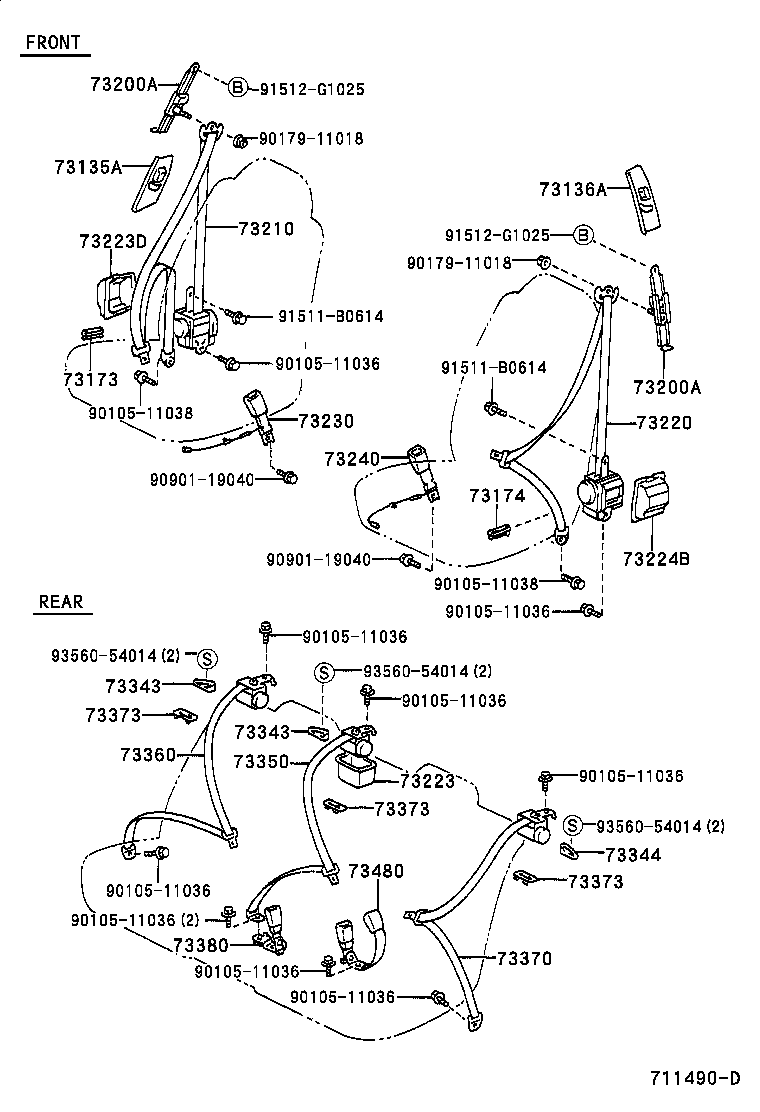 73223-30050 COVER, SEAT BELT RETRACTOR product image