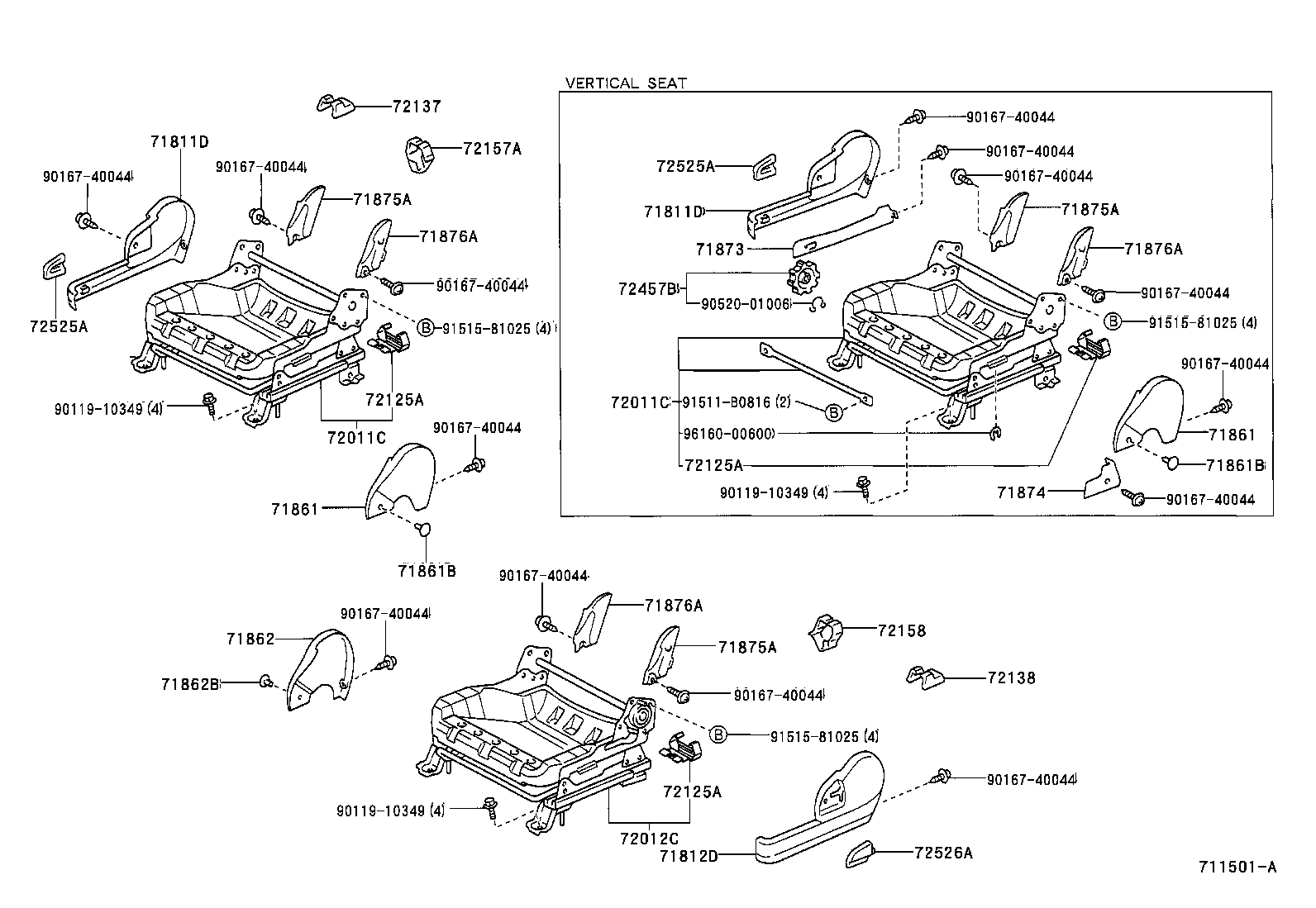 71051-52020 PAD SUB-ASSY, FRONT SEAT CUSHION SENSOR, RH product image