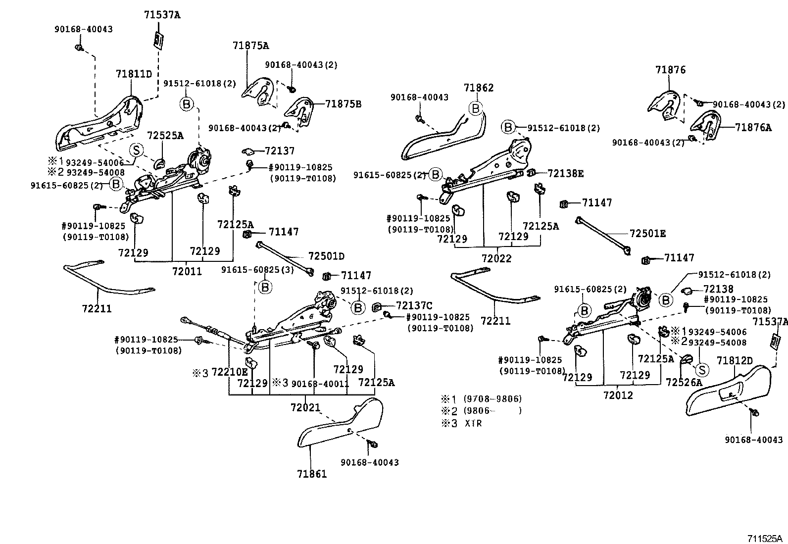 71015-35040 FRAME SUB-ASSY, REAR SEAT CUSHION product image