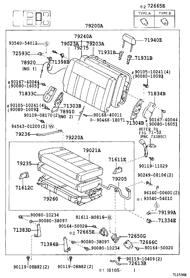 79360-0B030 SPRING ASSY, NO.3 SEAT CUSHION product image
