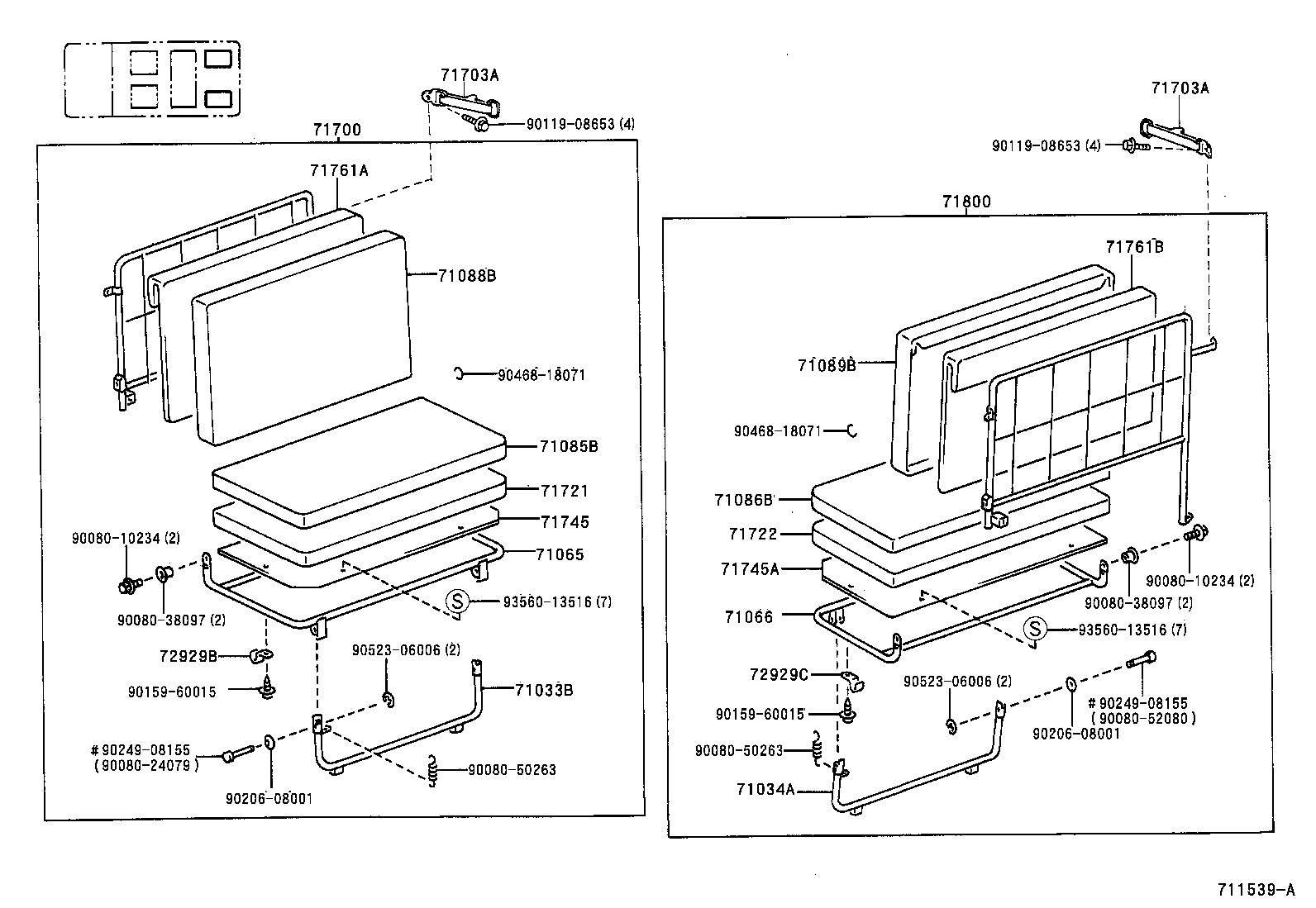 79360-0B030 SPRING ASSY, NO.3 SEAT CUSHION product image