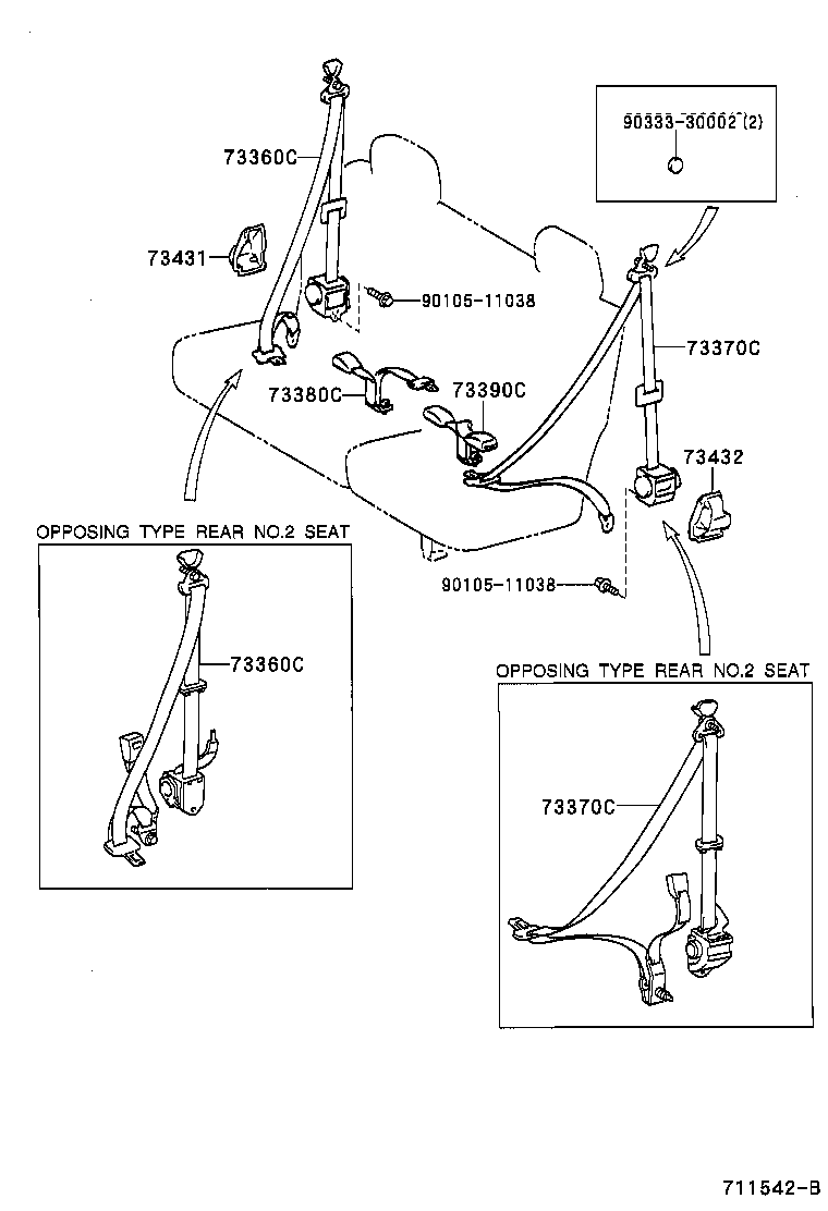 73173-0B050-B0 COVER, FRONT SEAT BELT HOLE, RH product image