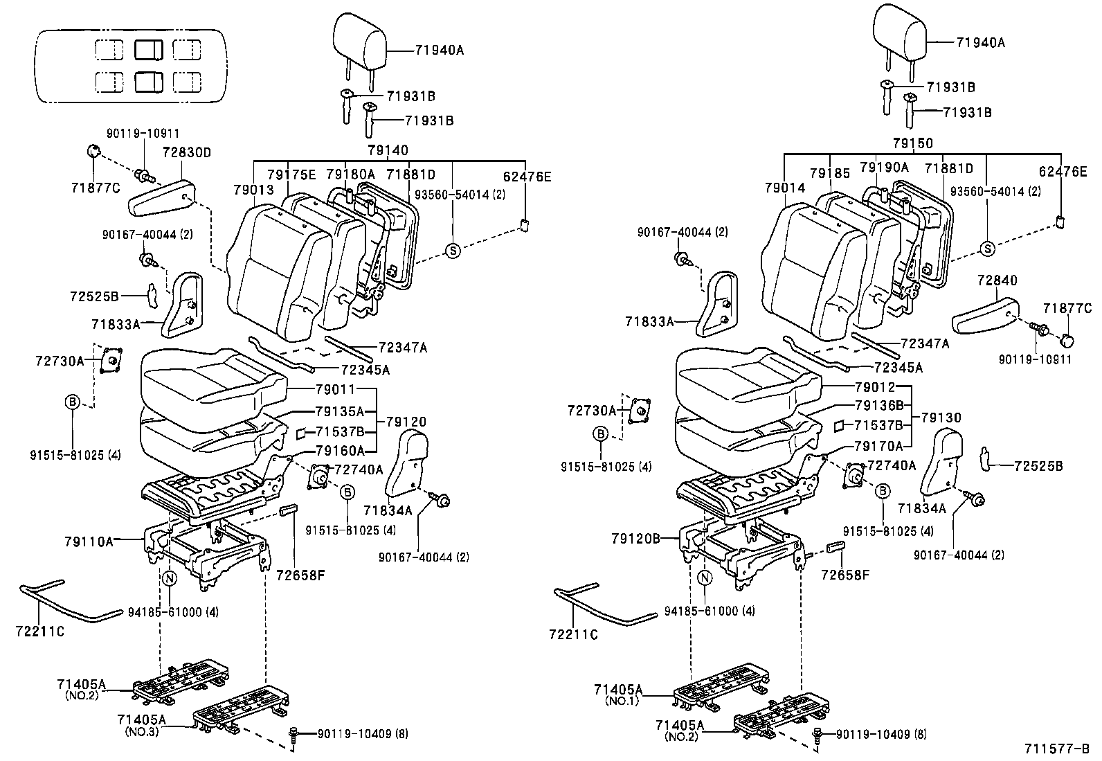 71461-28090 SPRING, REAR SEAT CUSHION product image