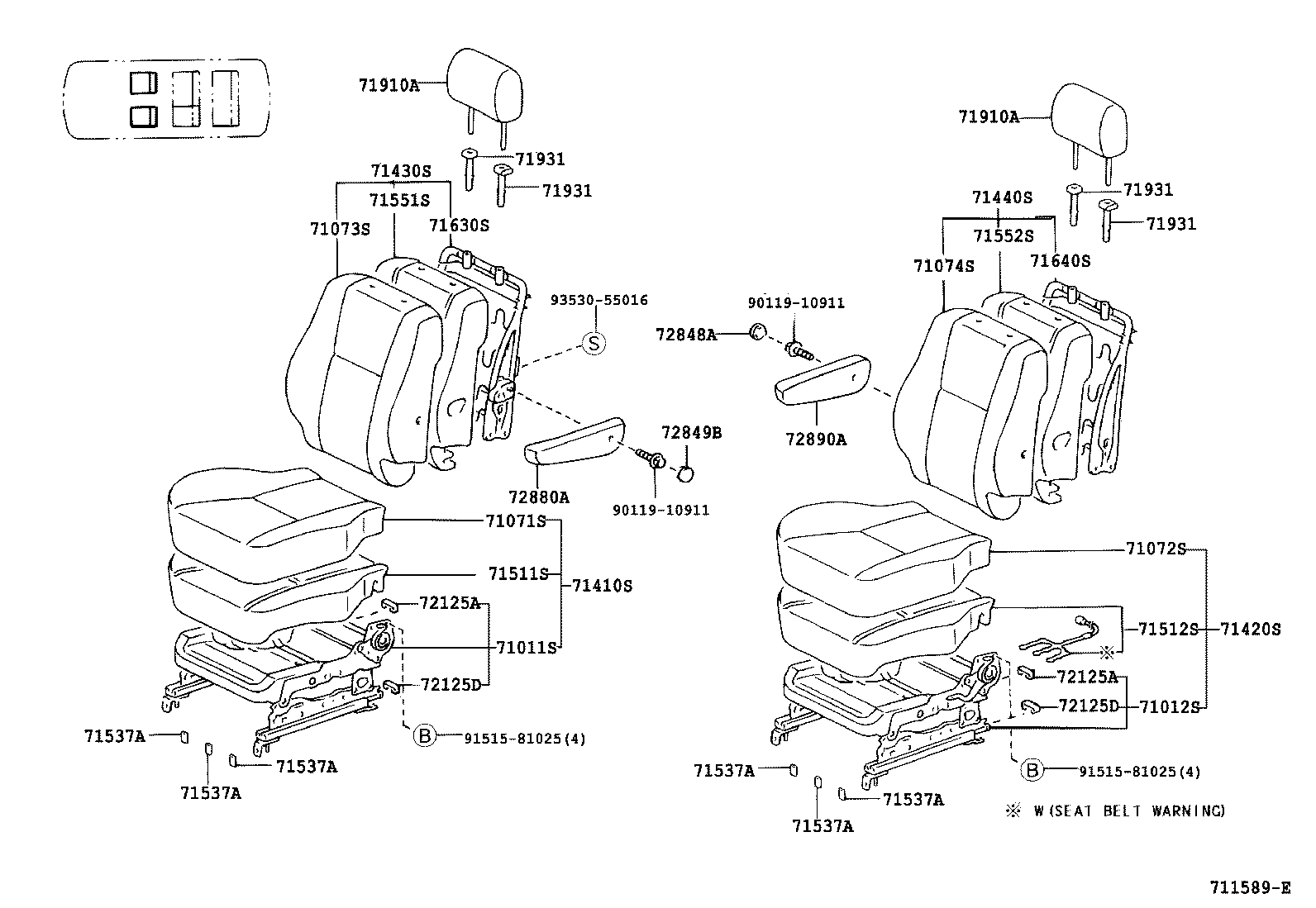 71461-28090 SPRING, REAR SEAT CUSHION product image