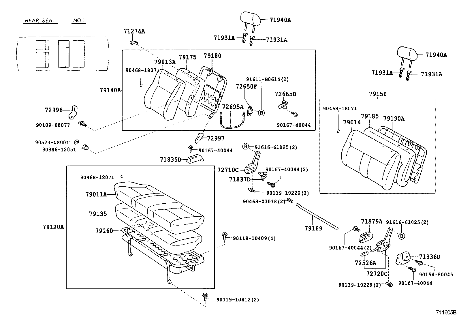 71012-26010 FRAME SUB-ASSY, FRONT SEAT CUSHION, LH product image