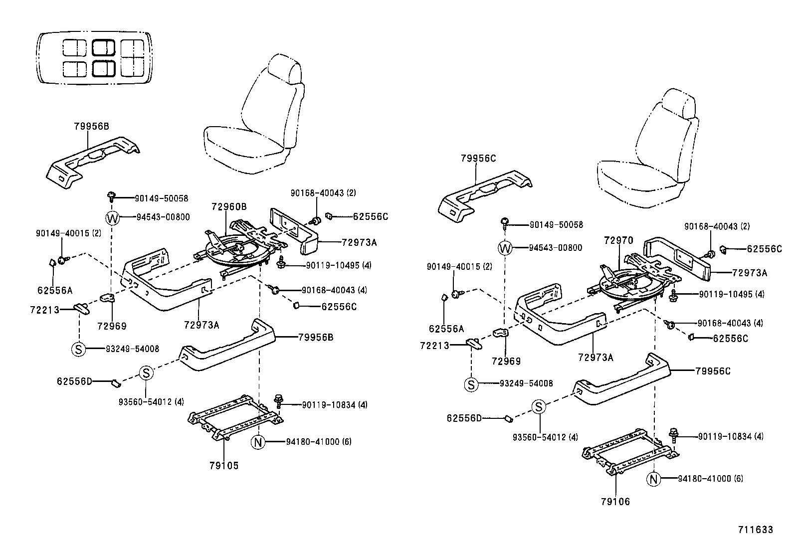 71630-28080 SPRING ASSY, FRONT SEAT BACK, RH(FOR SEPARATE TYPE) product image