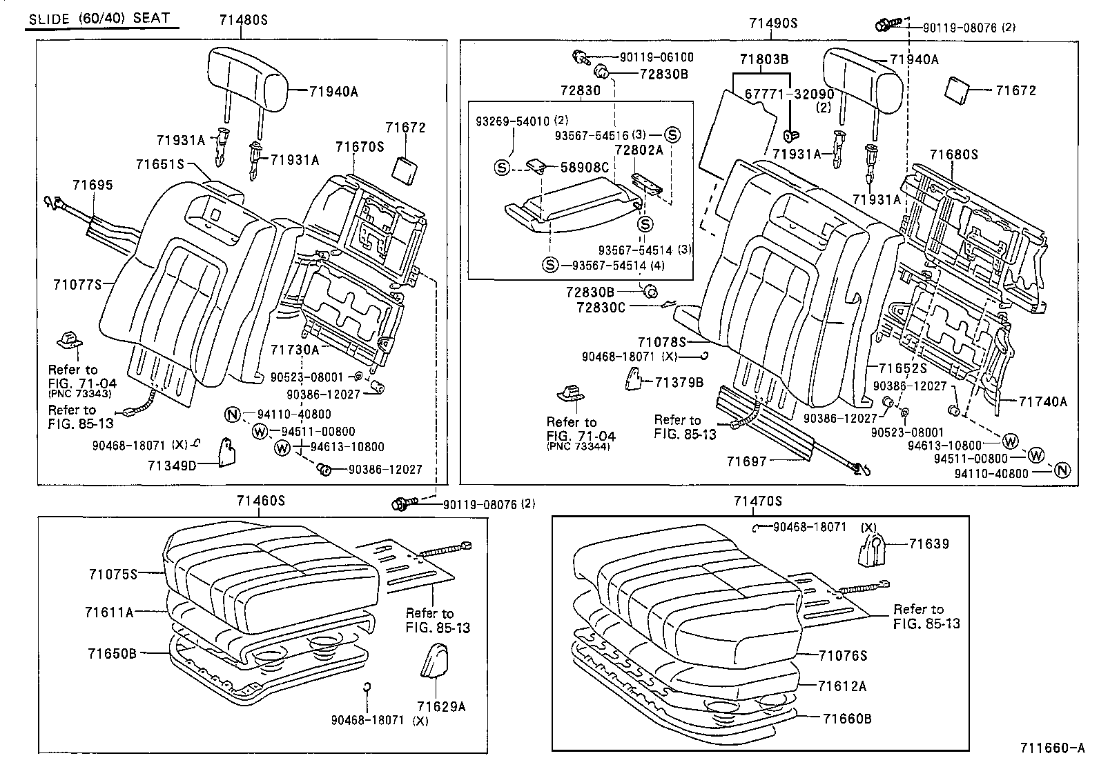 71017-31050 FRAME SUB-ASSY, REAR SEAT BACK, RH product image