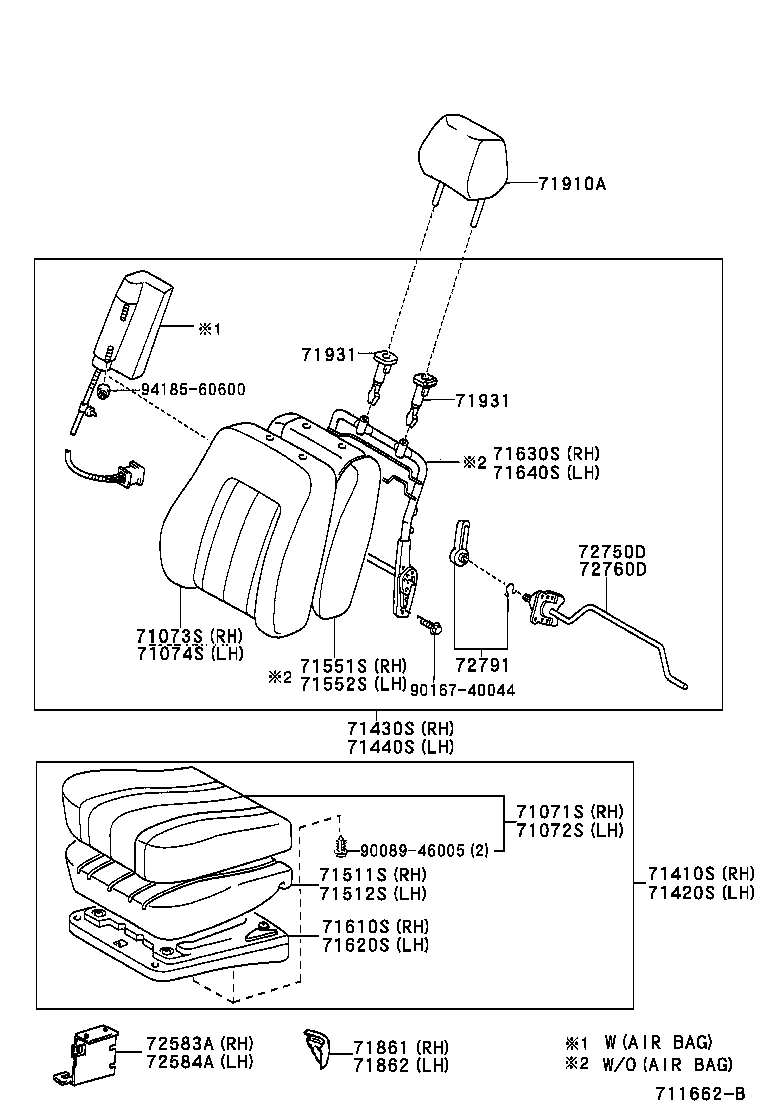 71410-YF080-B0 CUSHION ASSY, FRONT SEAT, LH (FOR SEPARATE TYPE) product image