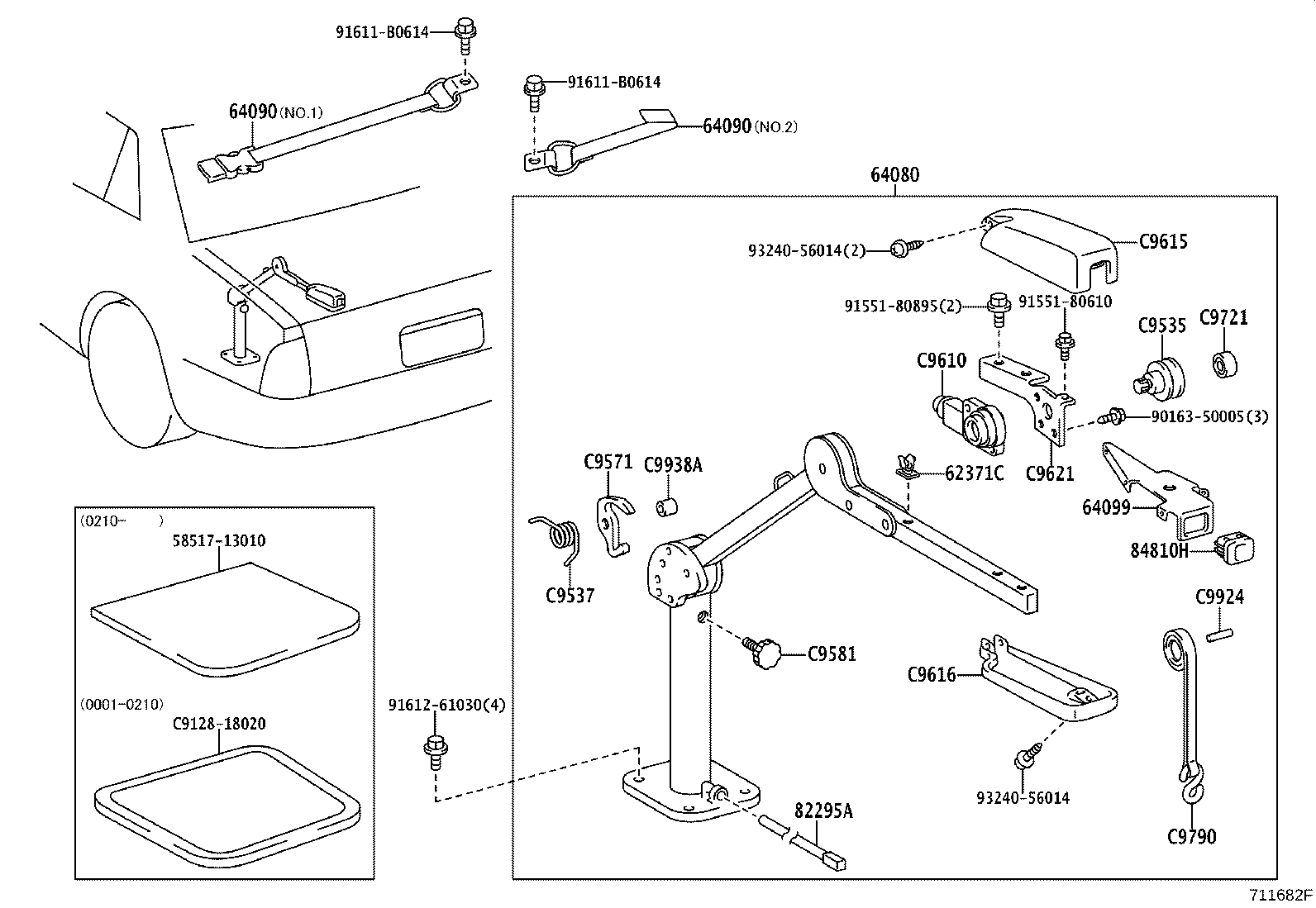71013-43070 SPRING ASSY, FRONT SEAT BACK, RH(FOR SEPARATE TYPE) product image