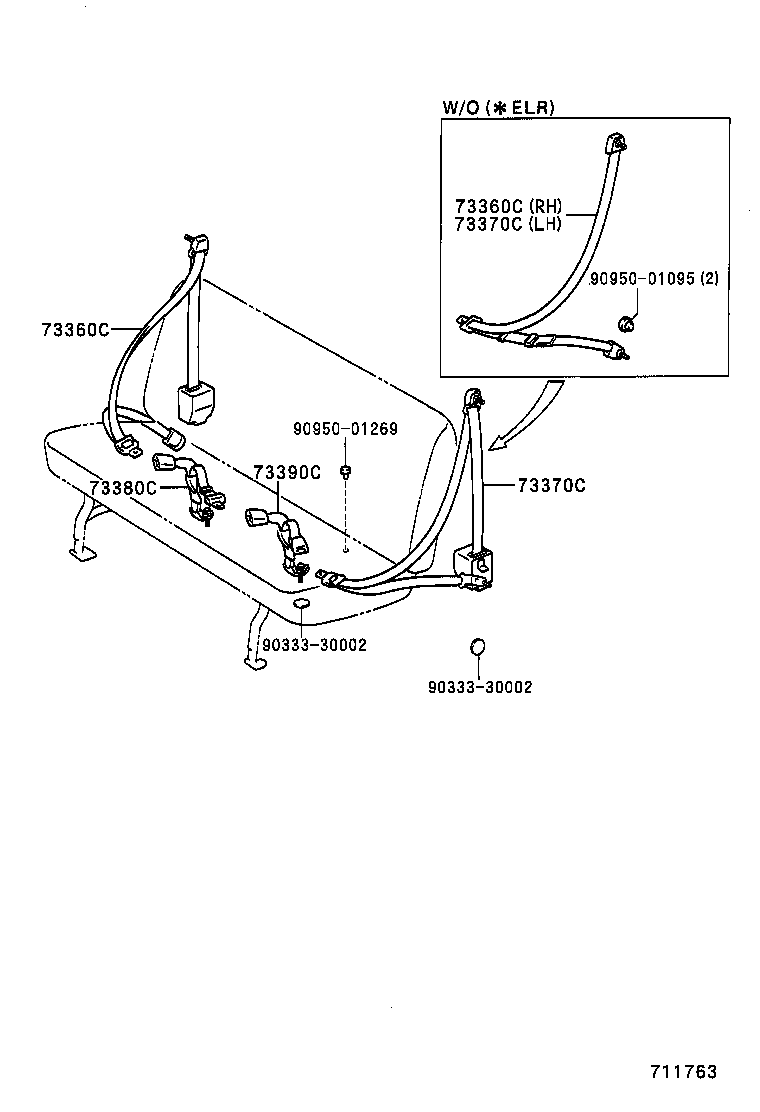 73131-26010 BRACKET, SEAT BELT product image