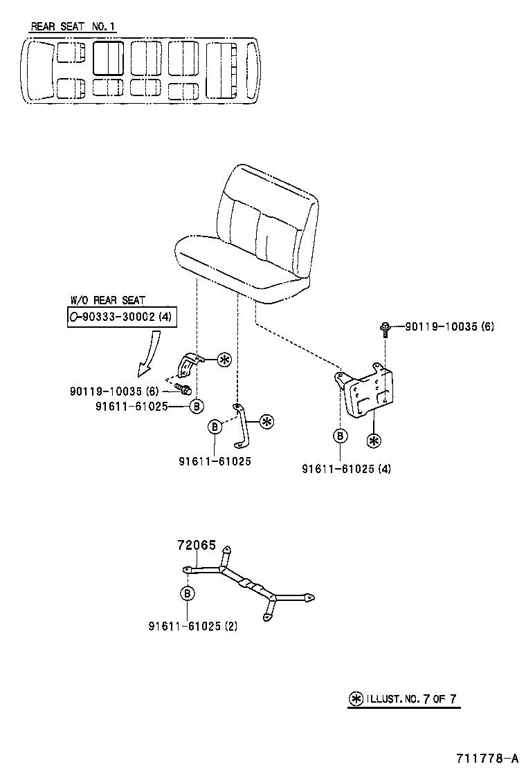 71012-26010 FRAME SUB-ASSY, FRONT SEAT CUSHION, LH product image