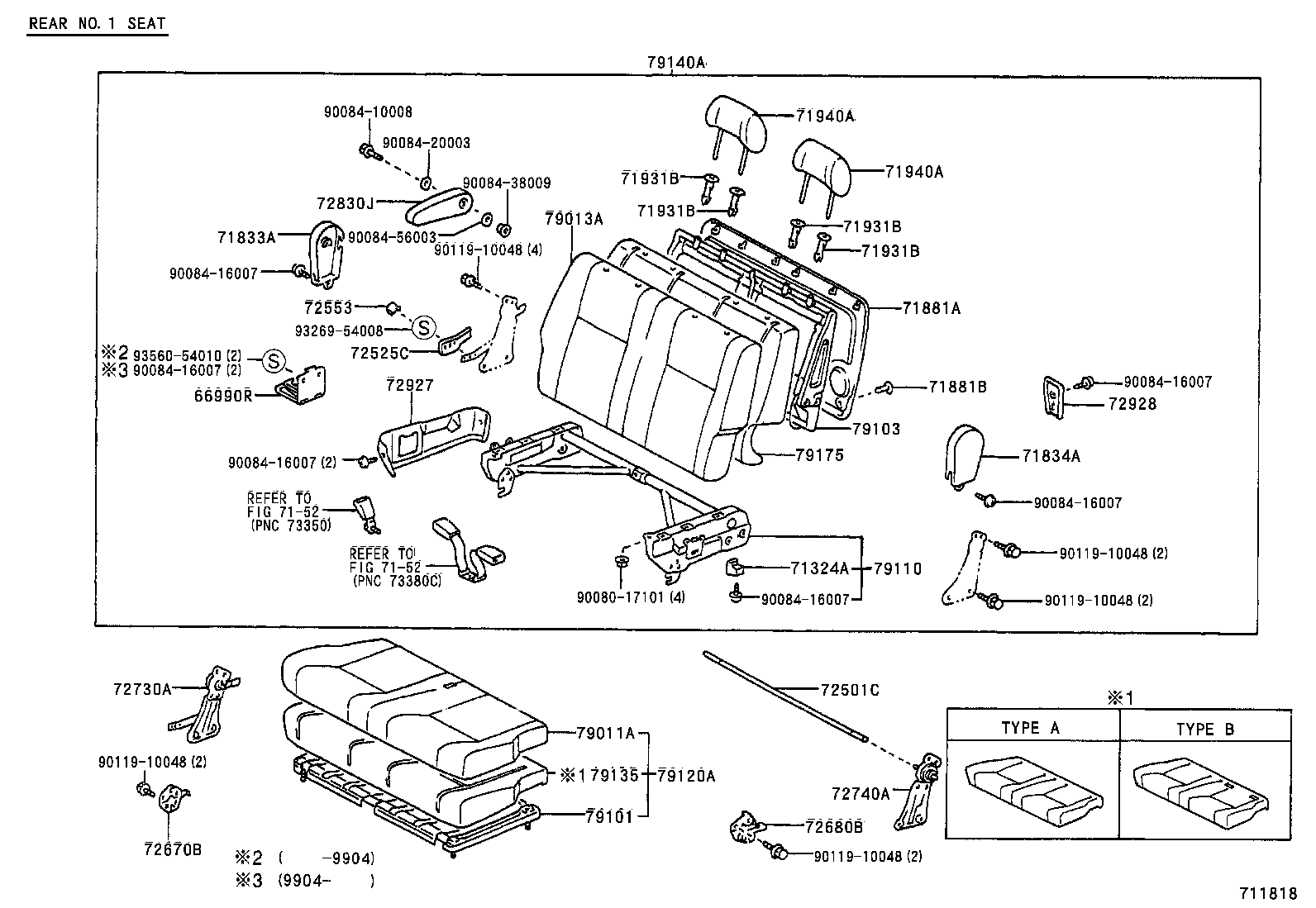 71051-AE030 PAD, FRONT SEAT CUSHION, RH(FOR SEPARATE TYPE) product image