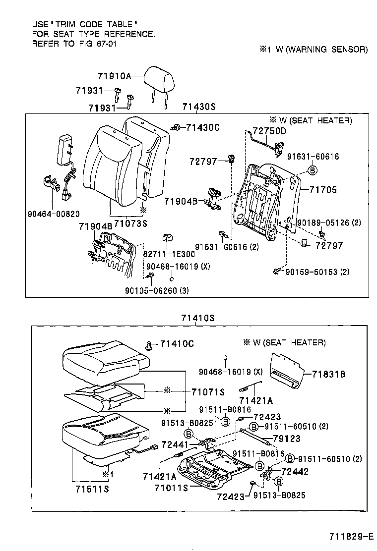 Toyota 71073-50830-C2 COVER, FRONT SEAT BACK, RH(FOR SEPARATE TYPE)
