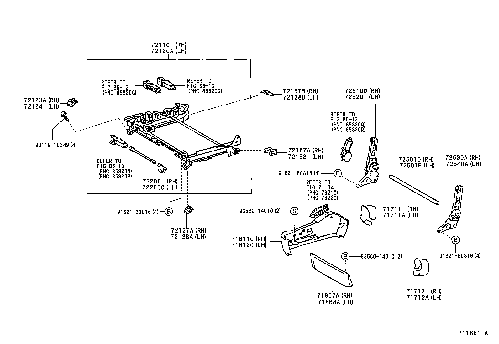 71073-3F080-B0 COVER, FRONT SEAT BACK, RH(FOR SEPARATE TYPE) product image