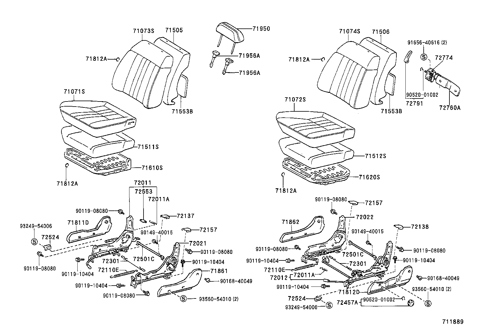 72760-12010 ADJUSTER ASSY, LUMBAR SUPPORT product image