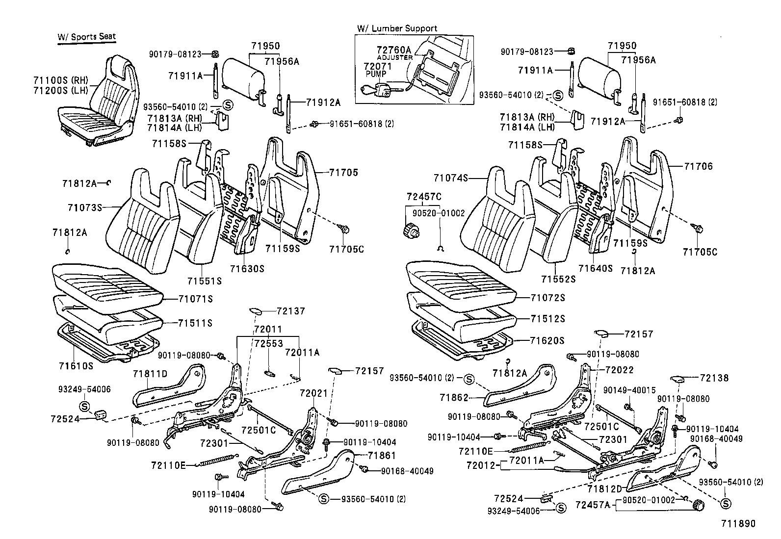 72760-12010 ADJUSTER ASSY, LUMBAR SUPPORT product image