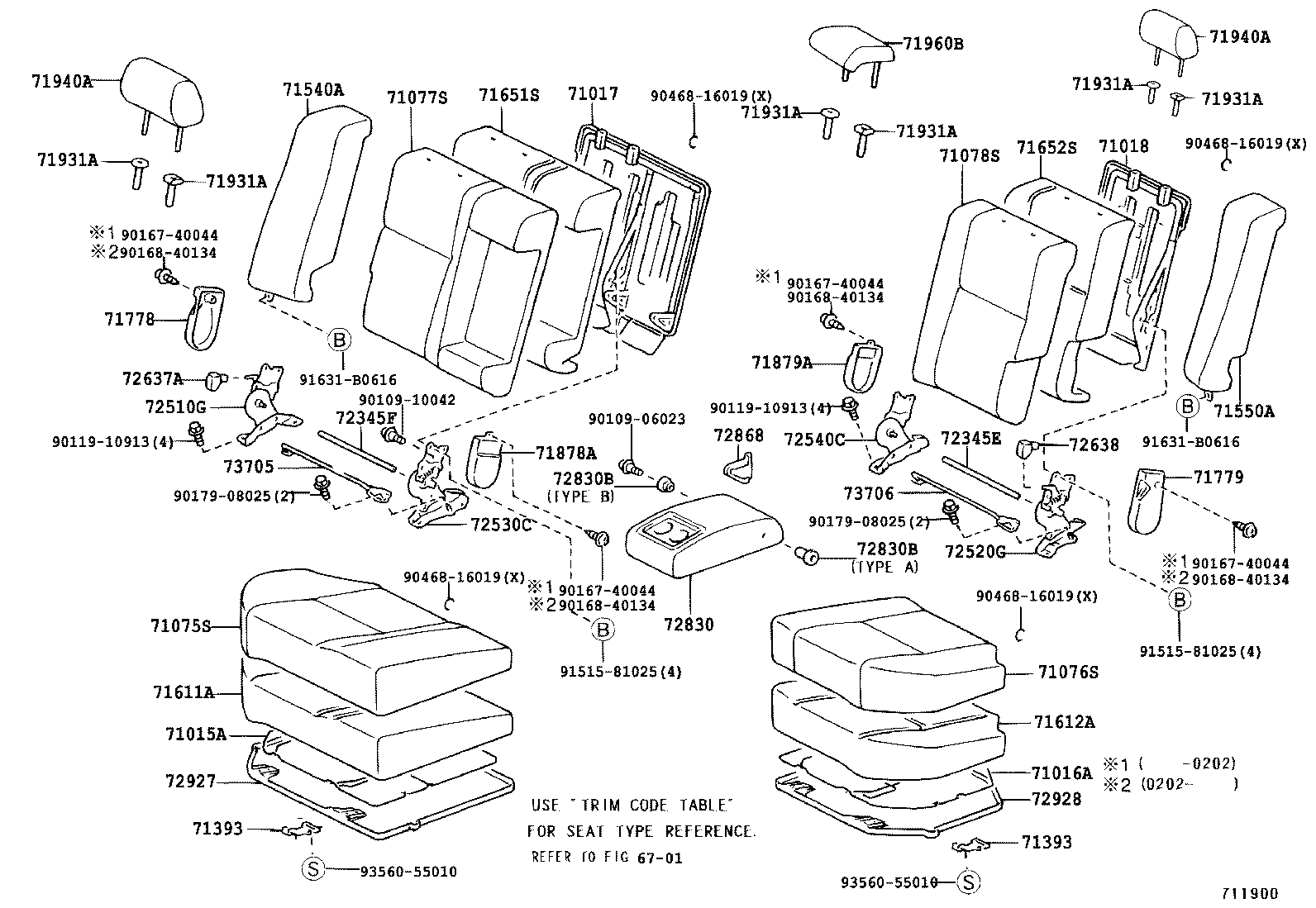 71018-13100 FRAME SUB-ASSY, REAR SEAT BACK, LH product image