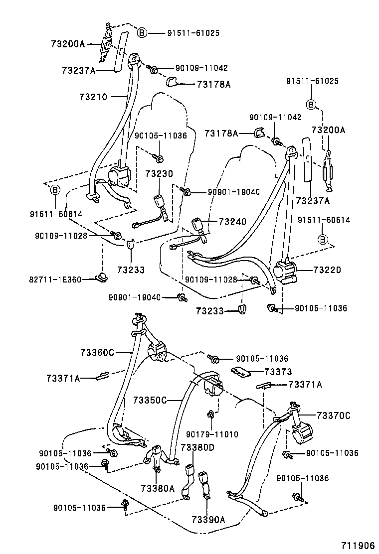73178-33010-B3 CAP, SEAT BELT ANCHOR COVER product image