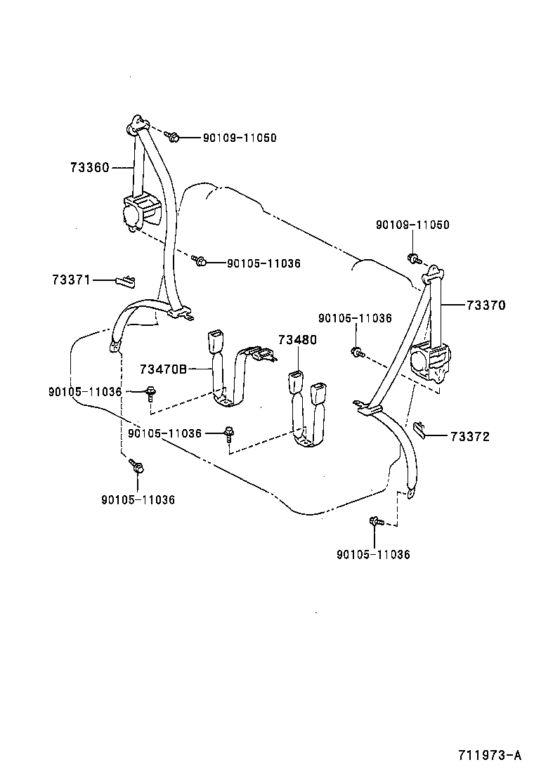 73200-52010-C0 ADJUSTER ASSY, FRONT SHOULDER BELT ANCHOR product image