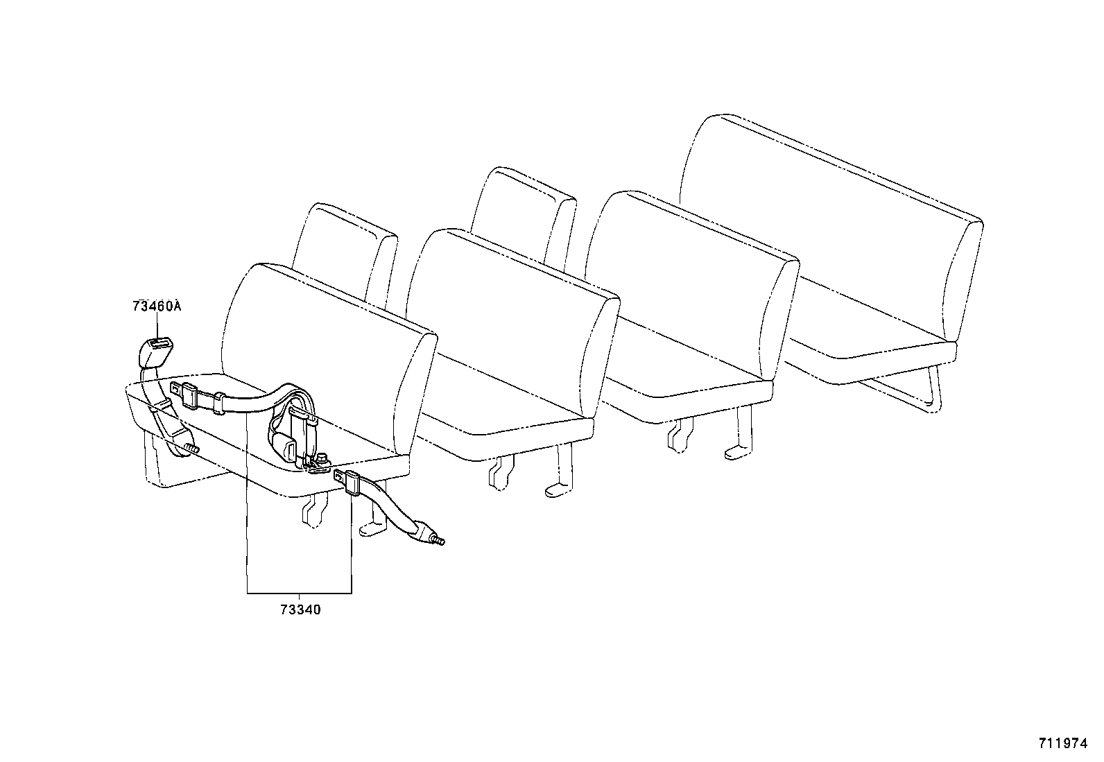 73131-26010 BRACKET, SEAT BELT product image