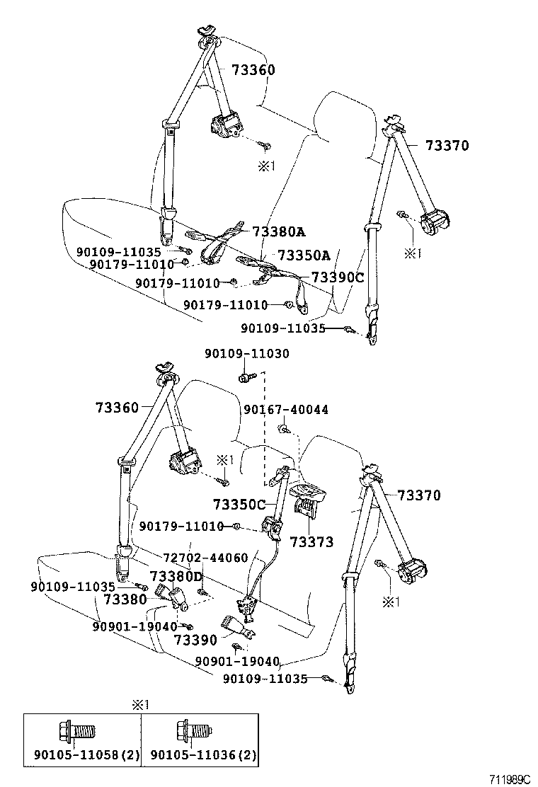 73200-30080 ADJUSTER ASSY, FRONT SHOULDER BELT ANCHOR product image