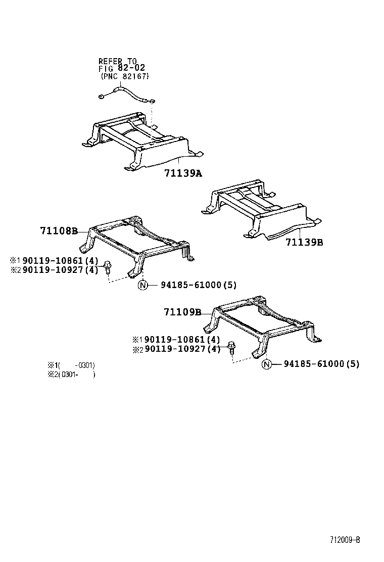 71012-44010 FRAME SUB-ASSY, FRONT SEAT CUSHION, LH product image