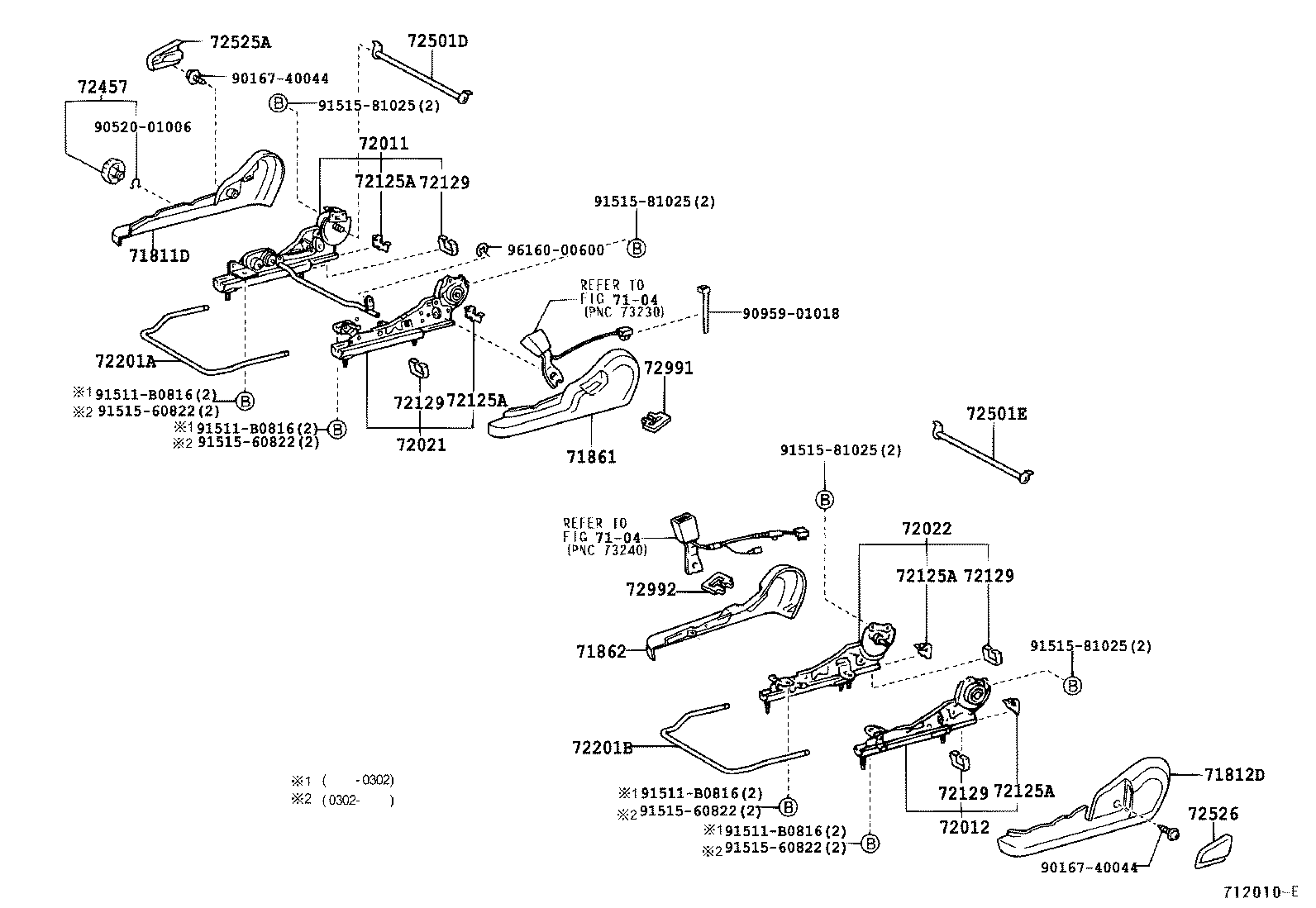 71012-44010 FRAME SUB-ASSY, FRONT SEAT CUSHION, LH product image