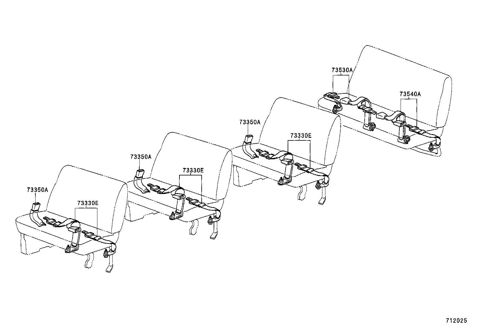 73131-26010 BRACKET, SEAT BELT product image
