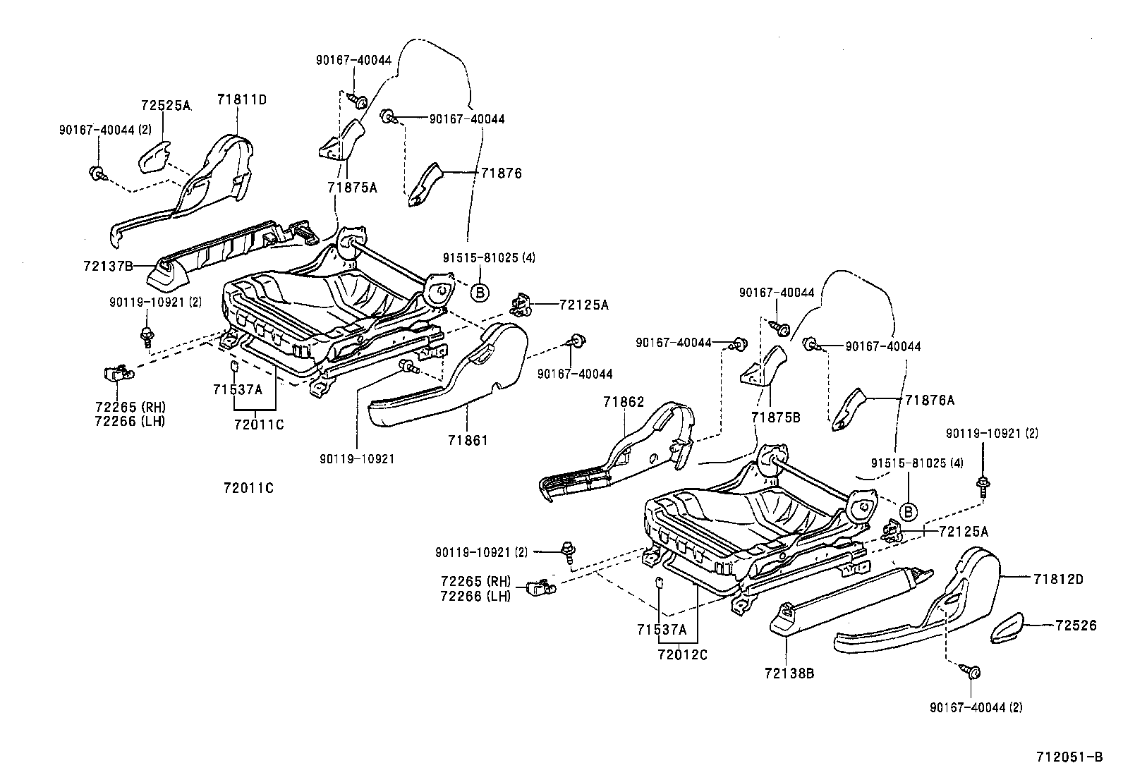 71630-13060 SPRING ASSY, FRONT SEAT BACK, RH(FOR SEPARATE TYPE) product image