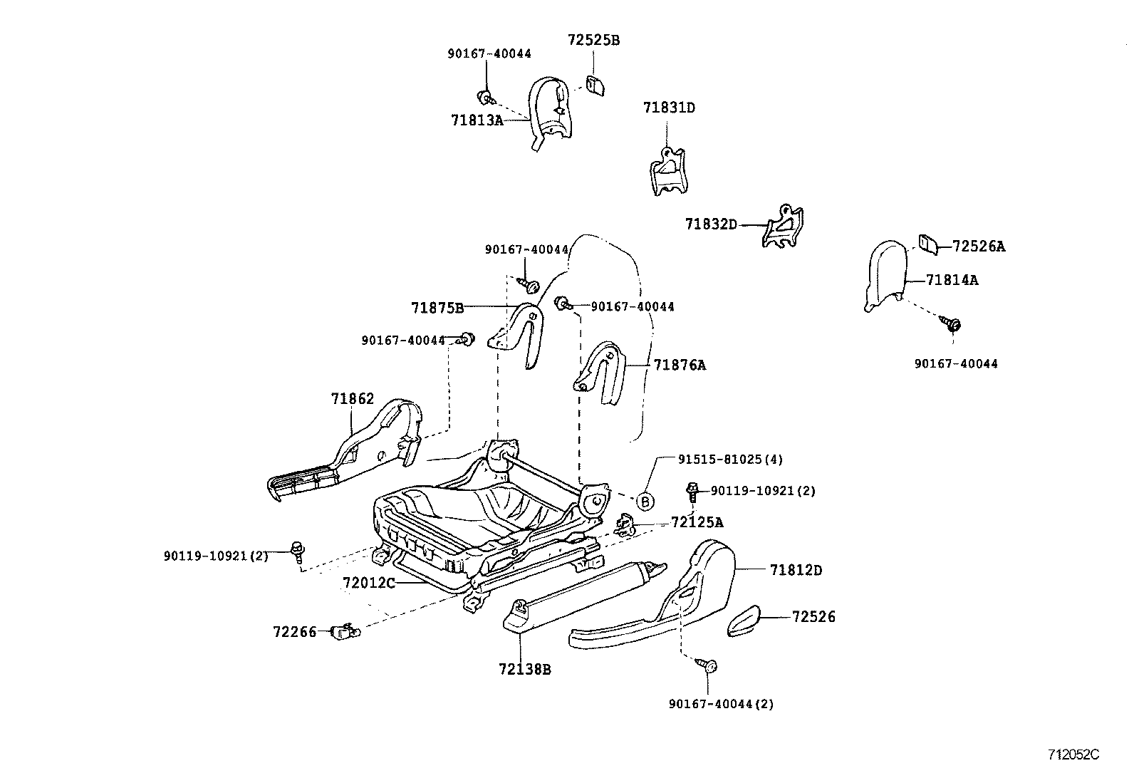 64099-43010 BASE SUB-ASSY, POWER LIFT ARM GUIDE product image