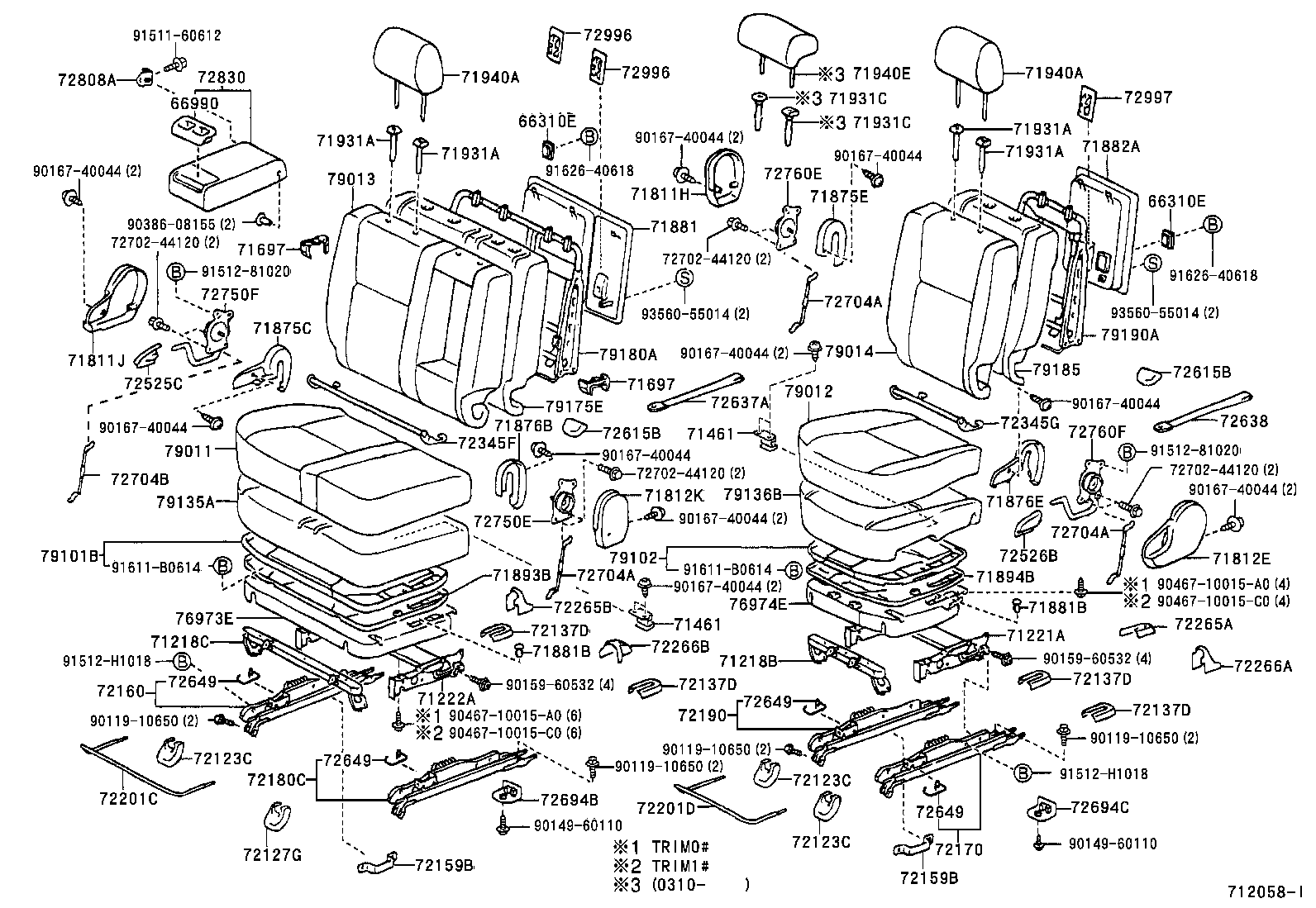 71218-44050 REINFORCEMENT, RR SEAT CUSHION, RH product image