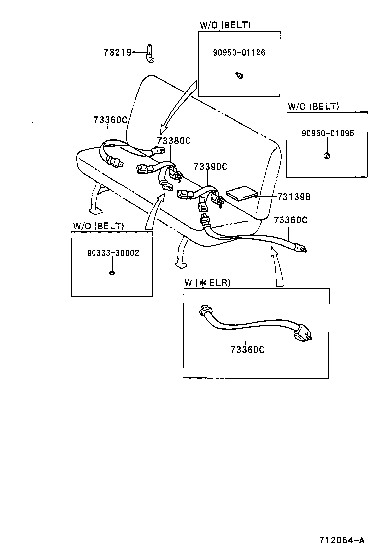 73210-26041-B1 BELT ASSY, FRONT SEAT OUTER, RH product image